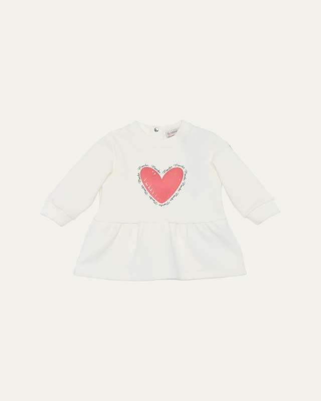 Girl's Heart Logo-Print Sweatshirt Dress, Size 6M-3